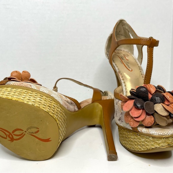 Poetic License 'A Fling Thing'🌸Get ready for spring!Floral Platform Heels, Sz 6 - Picture 12 of 13